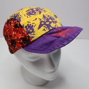 Vintage 1994 Wendys Sun Patrol Kids Hat Colorblock Geometric Abstract 90s Retro